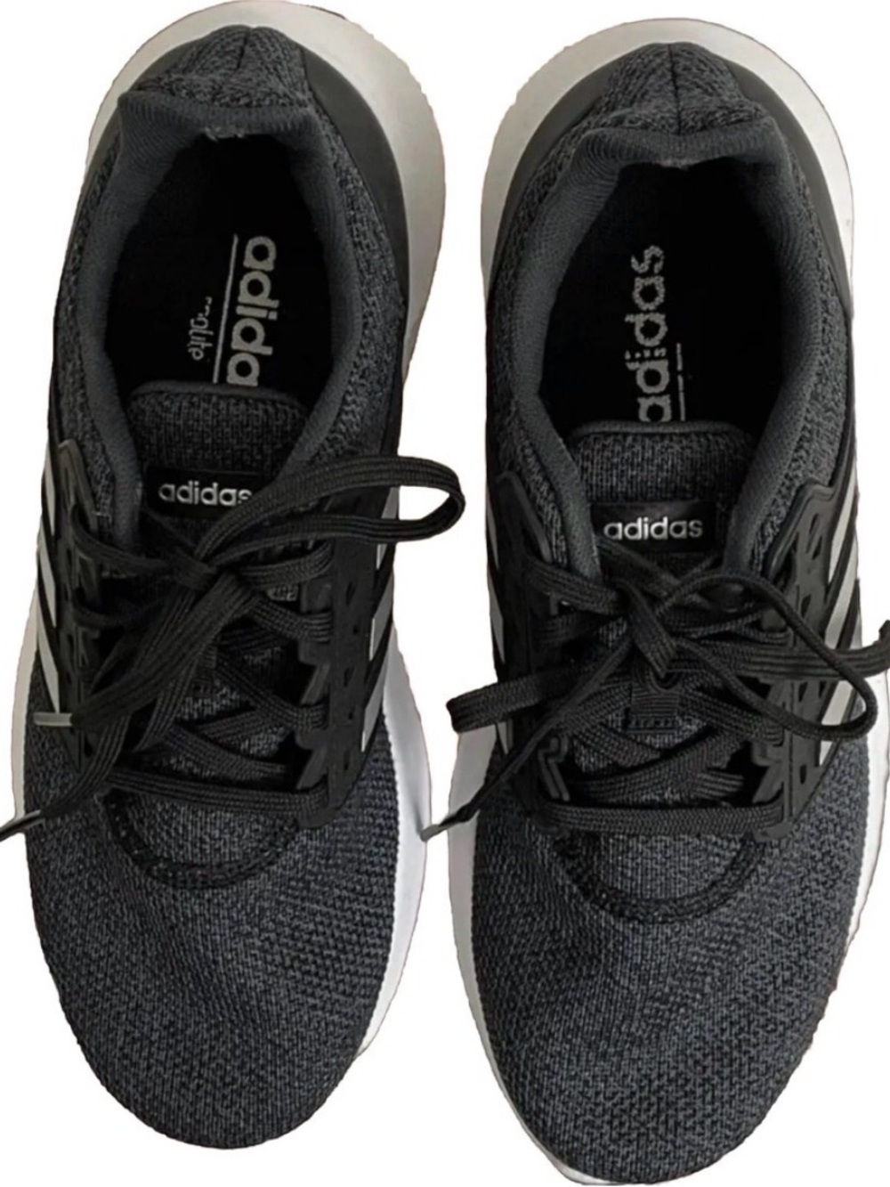 Adidas Women's Black & White Cloudfoam Athletic Running Shoes - Picture 2 of 8